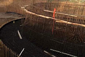 怀化砼烟囱新建施工现场
